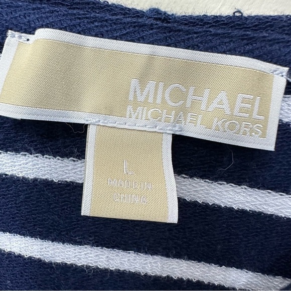 Michael Kors Navy White Stripe Nautical Hoodie, Large - Picture 10 of 10